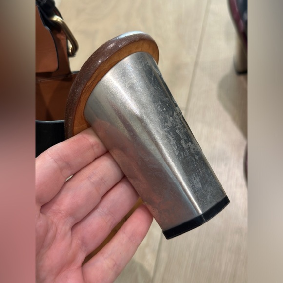 Celine leather slingback sandals in black. Size 39. Pre owned - Picture 9 of 14